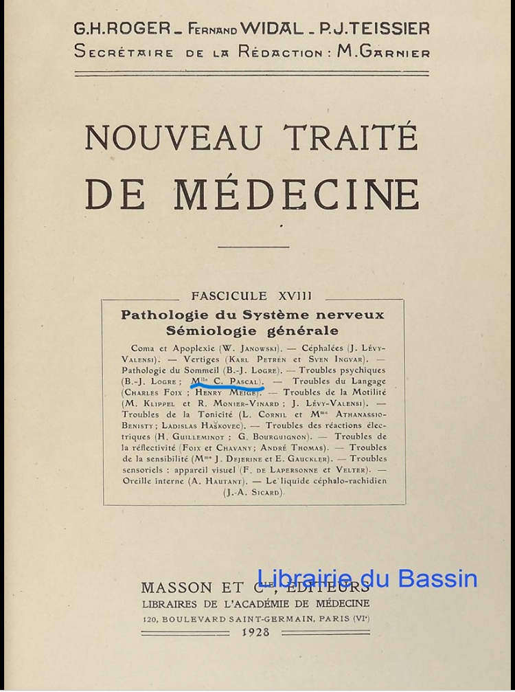 NOUVEAU TRAITÉ DE MÉDECINE, 1928