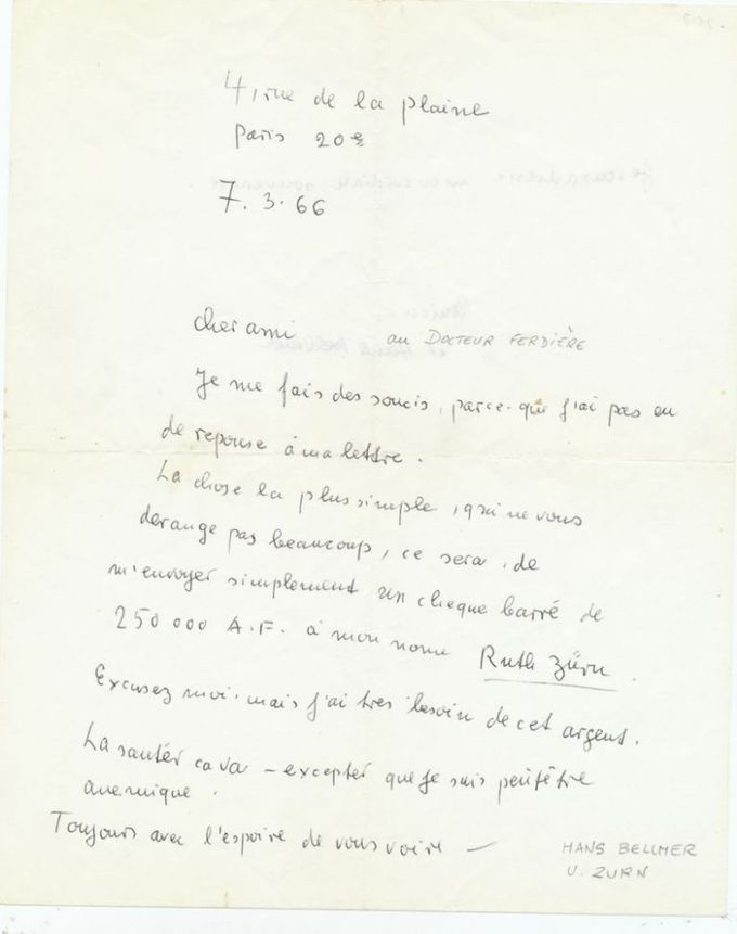 lettre UNICA ZURN à  Ferdière ?