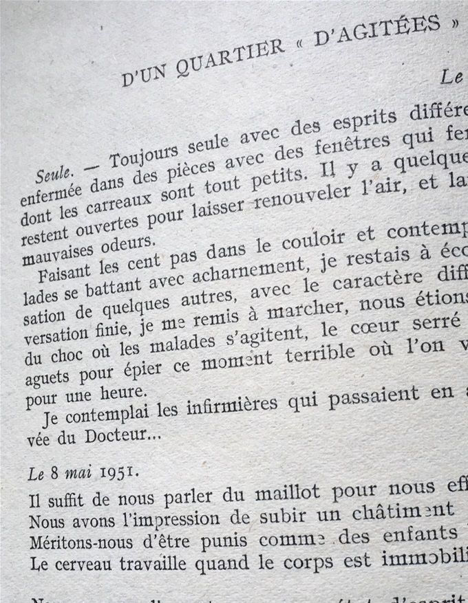 texte de patient , Revue Esprit,12/1952