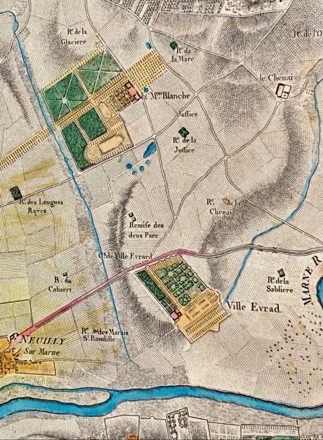 Carte de l’abbé de la Grive vers 1750,©️Associations F-X Donzelo