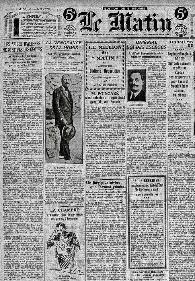 Les asiles d’aliénés ne sont pas des geôles, Le Matin, 12 02 1924